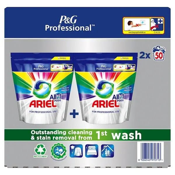 Ariel Professional Allin1 Pods Washing Capsules Colour, 100 washes - Honesty Sales