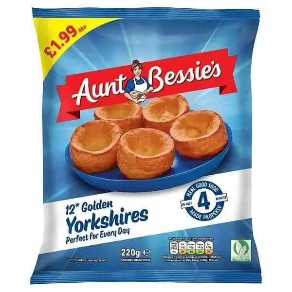 Aunt Bessies 12 Golden Yorkshires 220g - Honesty Sales