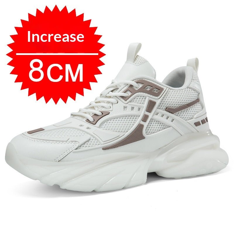 Autumn Winter Mesh Breathable Invisible Height - Boosting Casual Sneakers - Honesty Sales