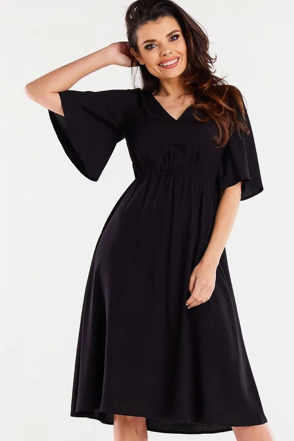 awama daydress made of viscose, slightly flared at the bottom - Honesty Sales