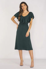 awama extremely elegant and feminine midi length daydress - Honesty Sales