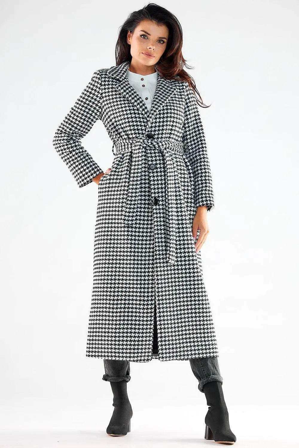 Awama pleasant, warm fabric maxi length coat - Honesty Sales