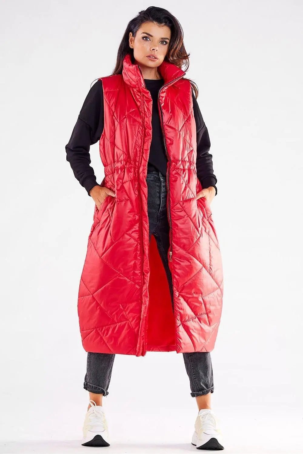 Awama streamlined, oversized cut gilet - Honesty Sales