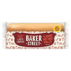 Baker Street 4 Jumbo Hot Dog Rolls - Honesty Sales