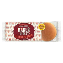 Baker Street 6 Burger Buns Pre-Sliced - Honesty Sales