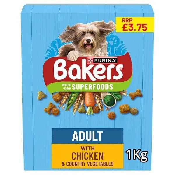 Bakers Adult with Tasty Chicken & Country Vegetables 1kg (Case of 5) - Honesty Sales