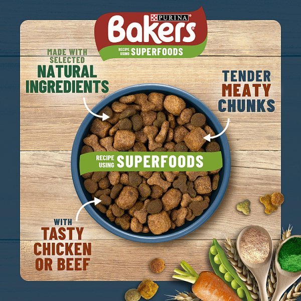 BAKERS Superfoods Beef with Vegetables Dry Dog Food 1kg (Case of 5) - Honesty Sales