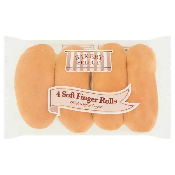 Bakery Select 4 Soft Finger Rolls - Honesty Sales
