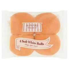 Bakery Select 4 Soft White Rolls - Honesty Sales