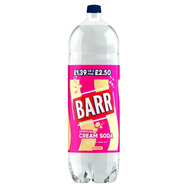 Barr American Cream Soda 2 Litre (6 x 2ltr) - Honesty Sales