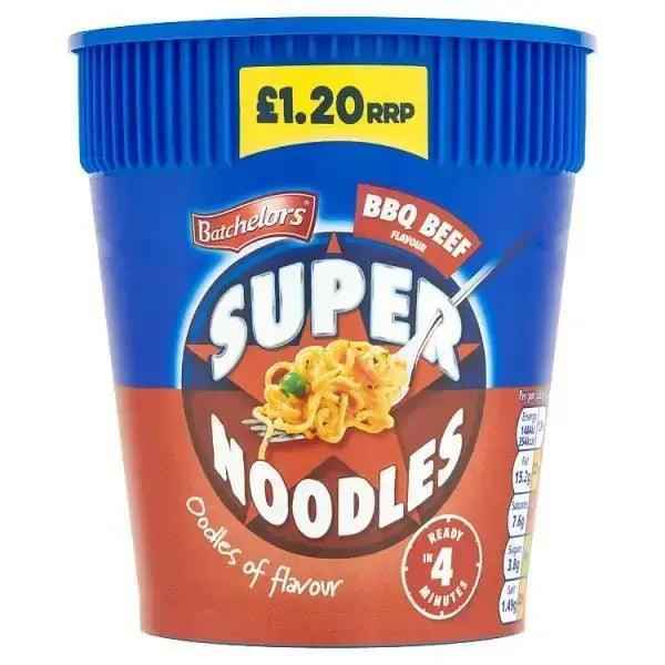 Batchelors BBQ Beef Flavour Super Noodles 75g (Case of 8) - Honesty Sales