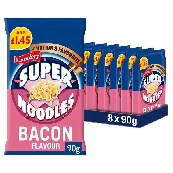 Batchelors Super Noodles Bacon Flavour 90g (Case of 8) - Honesty Sales