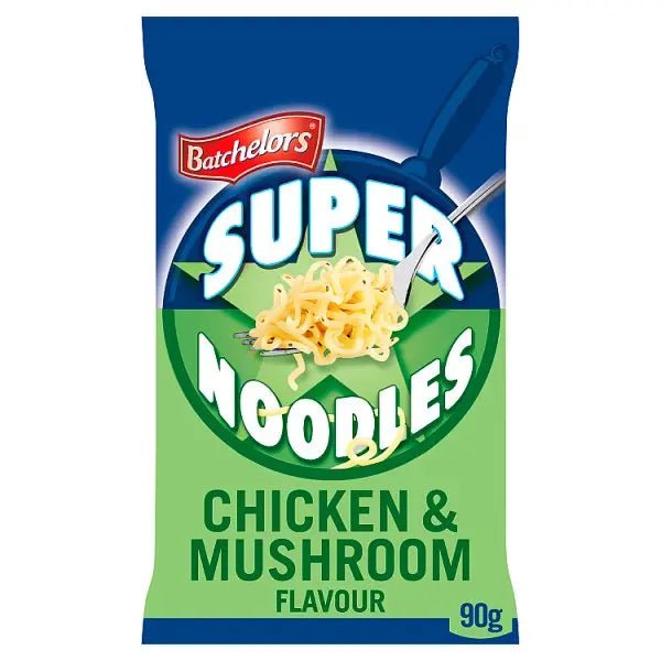 Batchelors Super Noodles Chicken & Mushroom Flavour Noodle Block 90g (Case of 8) - Honesty Sales