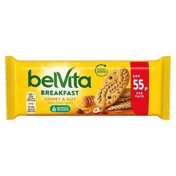 Belvita Breakfast Biscuits Honey and Nuts 55p 50g (Case of 20) - Honesty Sales