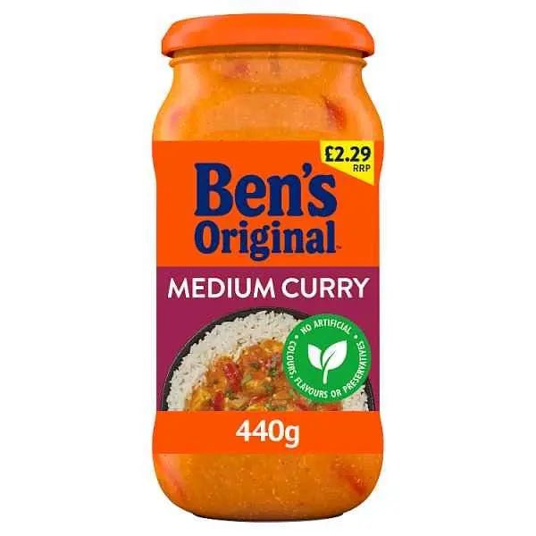 Bens Original Medium Curry Sauce 440g (Case of 6) - Honesty Sales