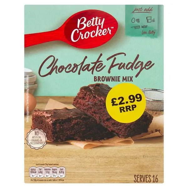 Betty Crocker Chocolate Fudge Brownie Mix 415g (Case of 4) - Honesty Sales