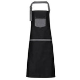 Bib Apron Contrast Denim Black, Indigo Color - Honesty Sales
