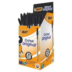 BIC Cristal Black Pens 50 Pack - Honesty Sales