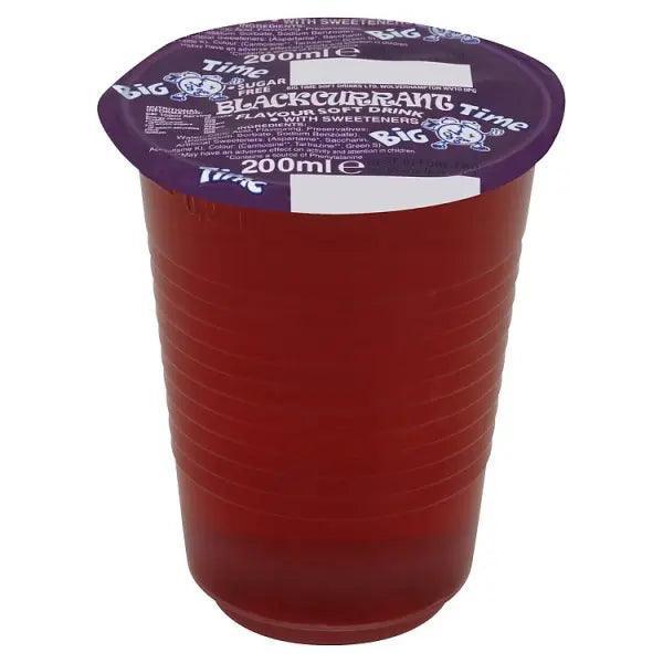 Big Time Blackcurrant Flavour Soft Drink with Sweeteners 200ml (Case of 24) - Honesty Sales