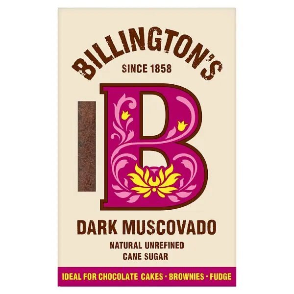 Billington's Dark Muscovado Natural Unrefined Cane Sugar 500g - Honesty Sales