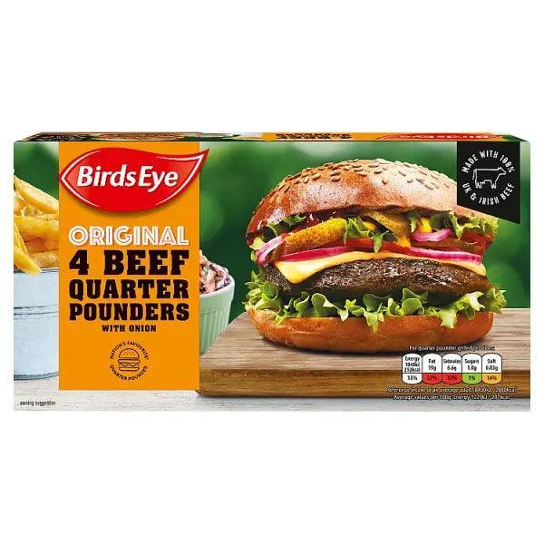 Birds Eye 4 Original Beef Quarter Pounder Burgers 454g - Honesty Sales