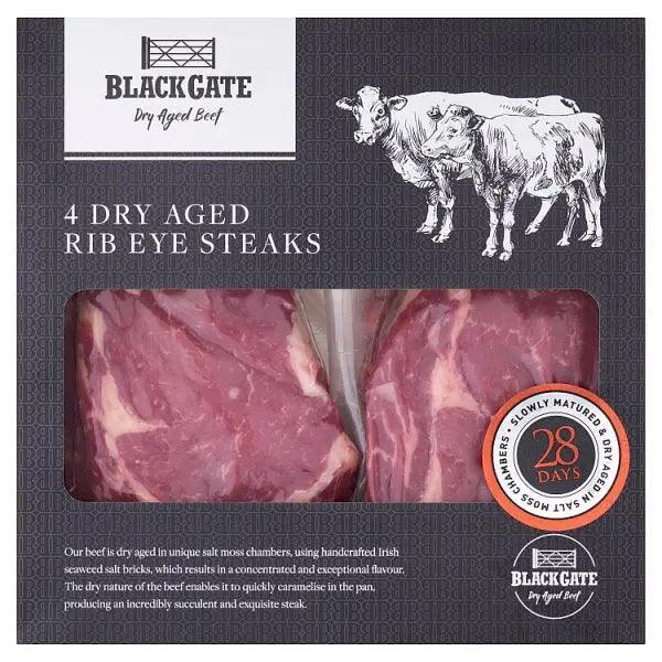 Blackgate Dry Aged Beef Rib Eye Steaks (4 x 220g) 880g - Honesty Sales
