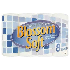Blossom Soft Kitchen Towel 8 Roll, 200sheet, 2-ply (Case of 3) - Honesty Sales