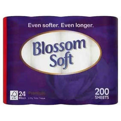 Blossom Soft White Luxury Bathroom Tissue 24 Rolls - Honesty Sales