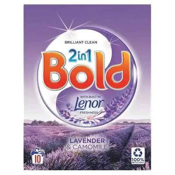 Bold 2 in 1 Washing Powder Lavender & Camomile 650g 10 Washes (Case of 6) - Honesty Sales