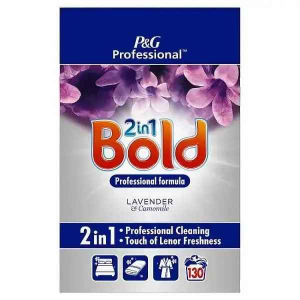 Bold 2in1 Professional Powder Detergent Lavender & Camomile 8kg 130 Washes - Honesty Sales