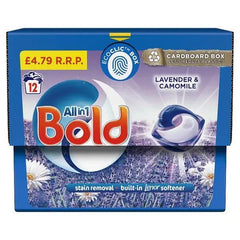 Bold All-in-1 PODS® Washing Liquid Capsules 12 Washes, Lavender & Camomile (Case of 4) - Honesty Sales