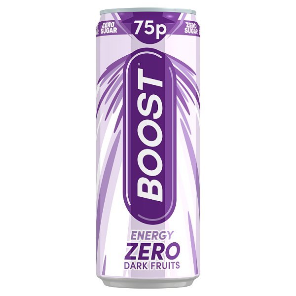Boost Energy Zero Dark Fruits 250ml (24 x 250ml) - Honesty Sales