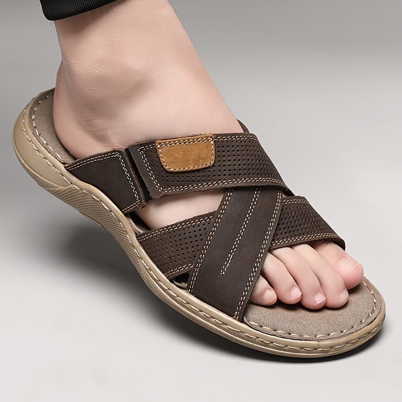 BUBUK Men’s Slip - On Moccasin Sandals – Cushioned Non - Slip Summer Casual Shoes - Honesty Sales