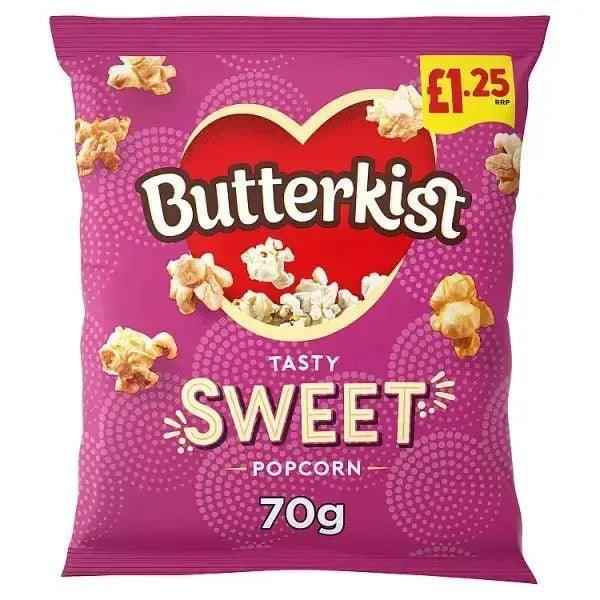 Butterkist Tasty Sweet Popcorn 70g (Case of 15) - Honesty Sales