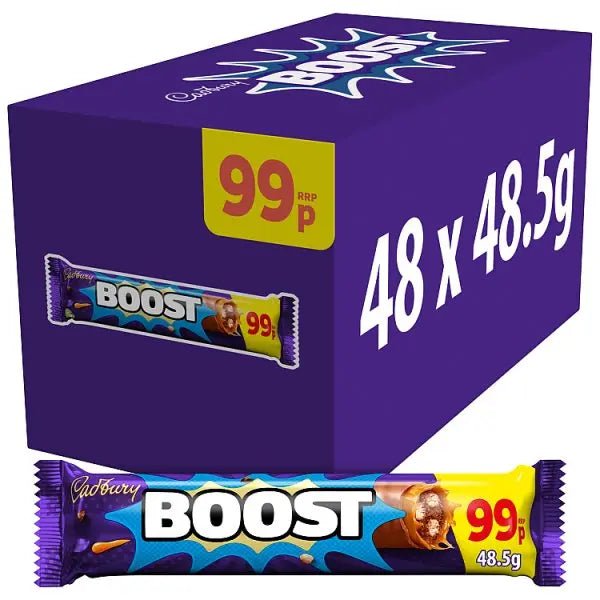Cadbury Boost Chocolate Bar 48.5g (Case of 48) - Honesty Sales