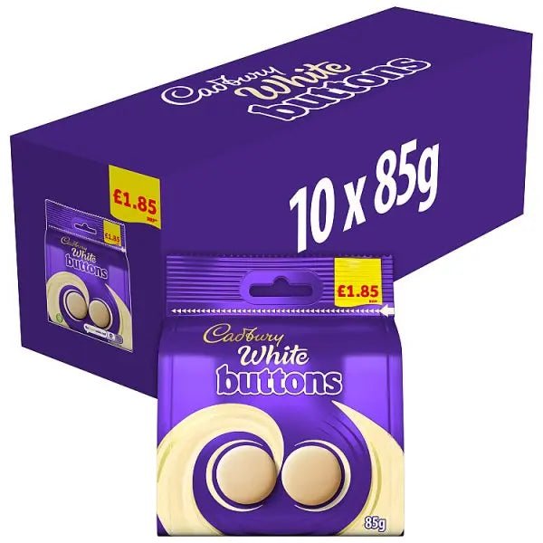Cadbury Buttons White Chocolate 85g (Case of 10) - Honesty Sales