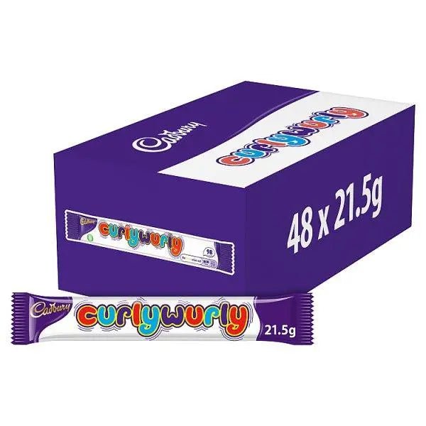 Cadbury Curly Wurly Chocolate Bar 21.5g (Case of 48) - Honesty Sales