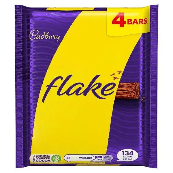 Cadbury Flake Chocolate Bar 4 Pack Multipack 102g (Case of 20) - Honesty Sales