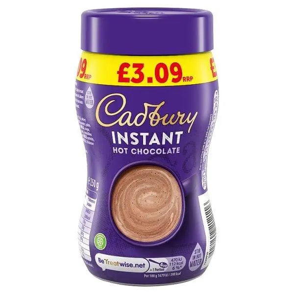 Cadbury Instant Hot Chocolate 250g (Case of 6) - Honesty Sales