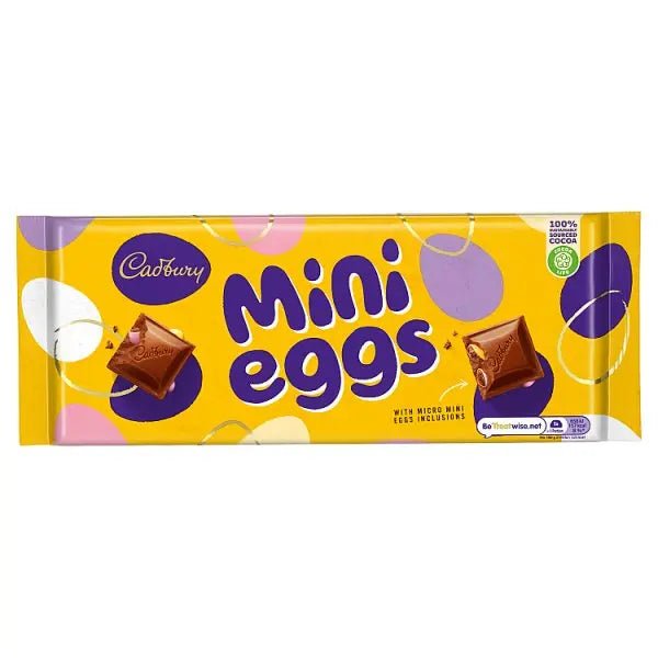 Cadbury Mini Eggs Large Chocolate Bar 360g (Case of 14) - Honesty Sales