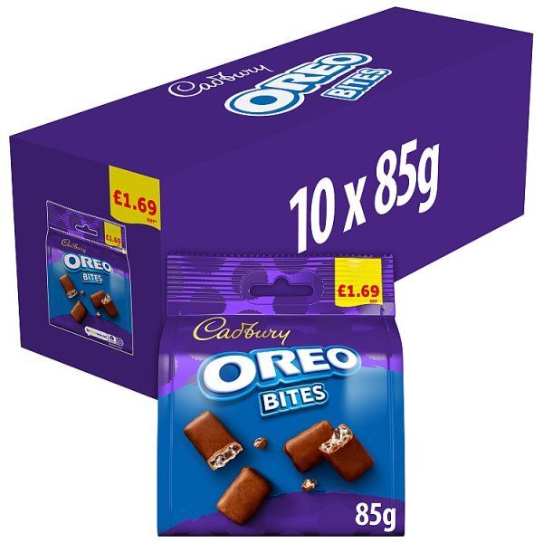 Cadbury Oreo Bites Chocolate Bag 85 g (10 x 85g) - Honesty Sales