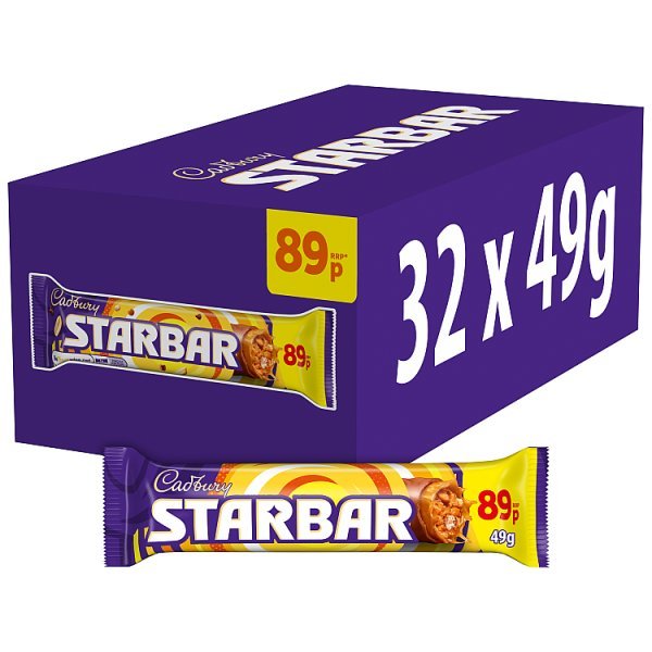 Cadbury Starbar Chocolate Bar 49g (32 x 49g) - Honesty Sales