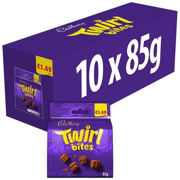 Cadbury Twirl Bites Chocolate Bag 85 g (10 x 85g) - Honesty Sales