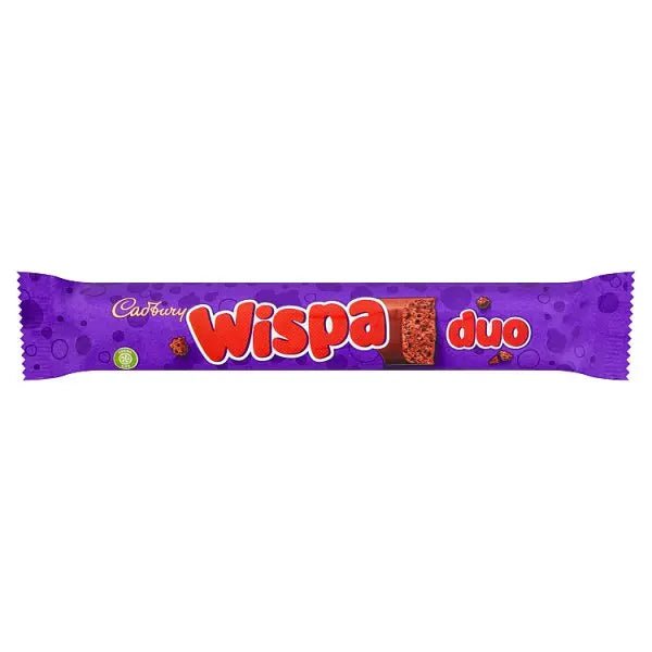 Cadbury Wispa Duo Chocolate Bar 47.4g (Case of 32) - Honesty Sales