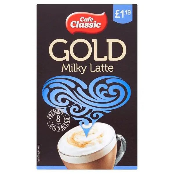 Cafe Classic Gold Milky Latte 8 x 14g (112g) (Case of 8) - Honesty Sales