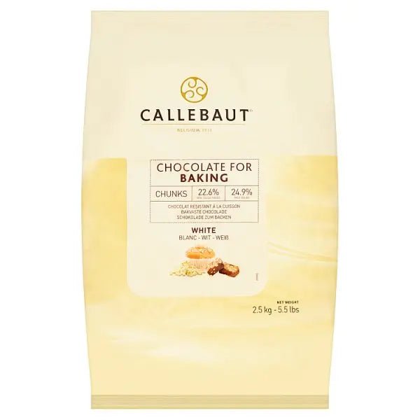 Callebaut Chocolate for Baking Chunks White 2.5kg - Honesty Sales