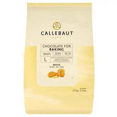 Callebaut White Chocolate Baking Drops 2.5kg - Honesty Sales