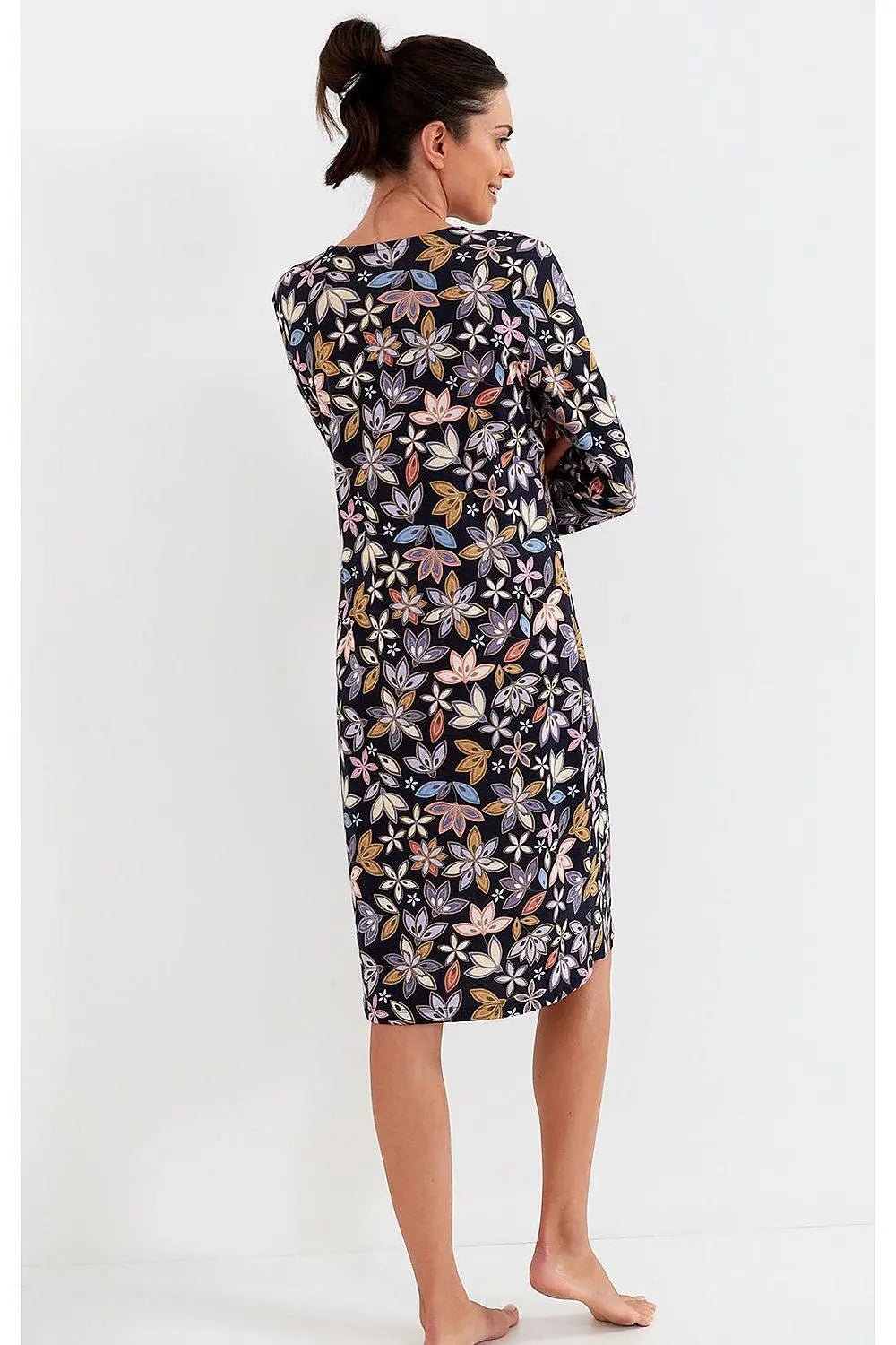 Cana classic, slim-fit cut cotton nightgown - Honesty Sales