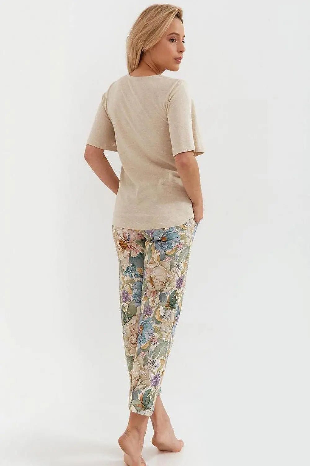Cana melange shirt, cotton pants womens pajamas - Honesty Sales