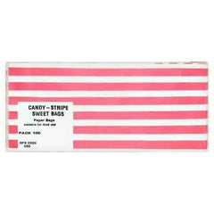 Candy Pink Striped Sweet Bags x 100 - Honesty Sales